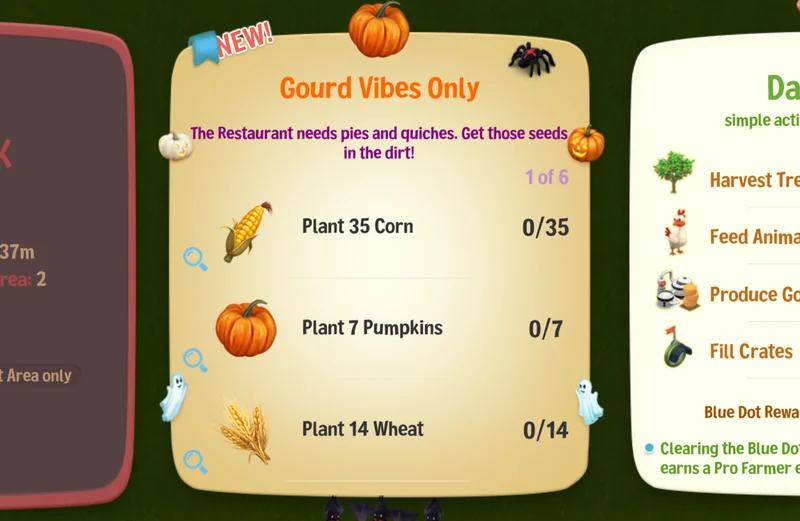 The first Halloween Quest, Gourd Vibes Only, in the Quest Book